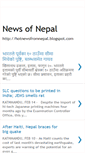 Mobile Screenshot of hotnewsfromnepal.blogspot.com