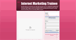 Desktop Screenshot of internetmarketingtrainee.blogspot.com