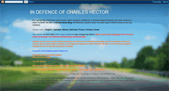 Desktop Screenshot of indefenceofcharleshector.blogspot.com