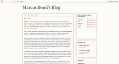 Desktop Screenshot of marcusbondblog.blogspot.com