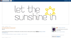 Desktop Screenshot of letthesunshineinblog.blogspot.com