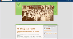 Desktop Screenshot of 18thingsinaflash.blogspot.com