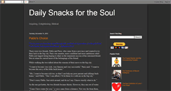 Desktop Screenshot of dailysnacksforthesoul.blogspot.com