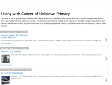 Tablet Screenshot of livingwithcancerofunknownprimary.blogspot.com