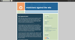 Desktop Screenshot of musicians-against-the-wto.blogspot.com