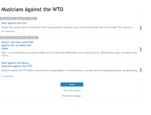 Tablet Screenshot of musicians-against-the-wto.blogspot.com