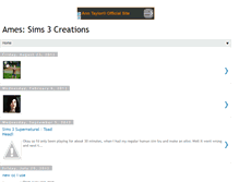 Tablet Screenshot of amessims3lotcreations.blogspot.com