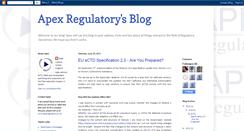 Desktop Screenshot of apexregulatory.blogspot.com