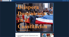 Desktop Screenshot of diasporadominicanaenconstitucion.blogspot.com