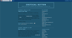 Desktop Screenshot of criticalkitten.blogspot.com