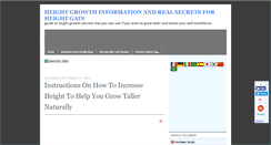 Desktop Screenshot of heightgrowthinformation.blogspot.com