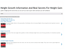 Tablet Screenshot of heightgrowthinformation.blogspot.com