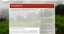 Desktop Screenshot of hundetraning.blogspot.com