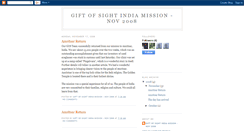 Desktop Screenshot of giftofsightindiamission-nov2008.blogspot.com