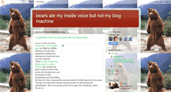 Desktop Screenshot of bearsatemyinsidevoice.blogspot.com