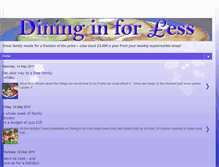 Tablet Screenshot of dininginforless.blogspot.com