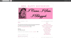 Desktop Screenshot of mrshappyhousewife.blogspot.com