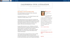 Desktop Screenshot of californiacivillitigation.blogspot.com