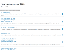 Tablet Screenshot of howtochangecartitle.blogspot.com