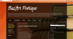 Desktop Screenshot of bazartpoetique.blogspot.com