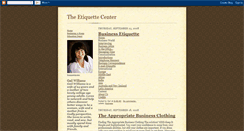 Desktop Screenshot of etiquettecenter.blogspot.com