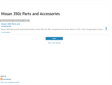Tablet Screenshot of nissan350zpartsandaccessories.blogspot.com