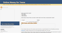 Desktop Screenshot of onlinemoneyforteens.blogspot.com