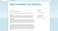 Desktop Screenshot of bestavailablecarstereos.blogspot.com