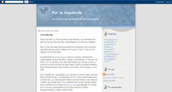 Desktop Screenshot of por-la-izquierda.blogspot.com