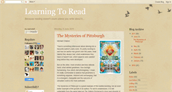 Desktop Screenshot of learningtoreadten.blogspot.com