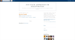 Desktop Screenshot of jonpackapproves.blogspot.com