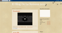 Desktop Screenshot of elblogdelasemana2011.blogspot.com