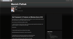 Desktop Screenshot of manishkumarpathak.blogspot.com