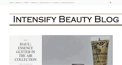 Desktop Screenshot of beautyintensify.blogspot.com