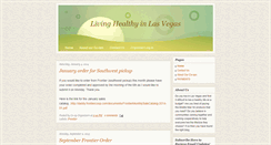 Desktop Screenshot of livinghealthyinlasvegas.blogspot.com
