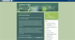 Desktop Screenshot of evidenceofgod.blogspot.com