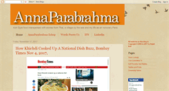 Desktop Screenshot of annaparabrahma.blogspot.com