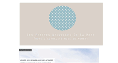 Desktop Screenshot of lespetitesnouvellesdelamode.blogspot.com