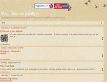 Tablet Screenshot of maquinasconpalabras.blogspot.com