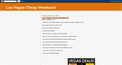 Desktop Screenshot of las-vegas-cheap-weekend.blogspot.com