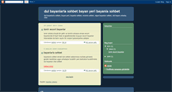 Desktop Screenshot of dulbayanlarlasohbet.blogspot.com