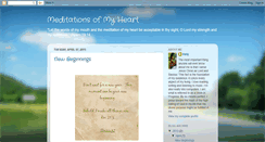 Desktop Screenshot of meditationsofmyheart.blogspot.com