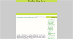 Desktop Screenshot of mountainbikingshow.blogspot.com