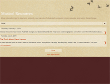 Tablet Screenshot of musicalresources.blogspot.com