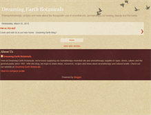 Tablet Screenshot of dreamingearthbotanicals.blogspot.com