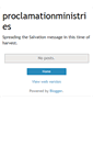 Mobile Screenshot of proclamationministries.blogspot.com