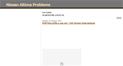 Desktop Screenshot of nissan-altima-problems.blogspot.com