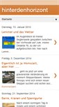 Mobile Screenshot of hinterdenhorizont.blogspot.com