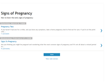 Tablet Screenshot of earlysignsofpregnancy.blogspot.com
