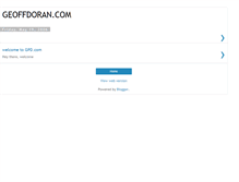 Tablet Screenshot of geoffdoran.blogspot.com